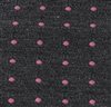 Tejido pajarita y pañuelo gris con lunares rosas