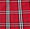 Tejido Pañuelo Bolsillo Cuadro Escocés Rojo