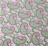 Tela Pañuelo Bolsillo Cachemir Verde y Magenta