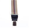 Tirante elástico kaki con raya azul y roja Pinza trasera - Pisa 109