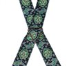 Tirante negro cachemir verde  Cruce