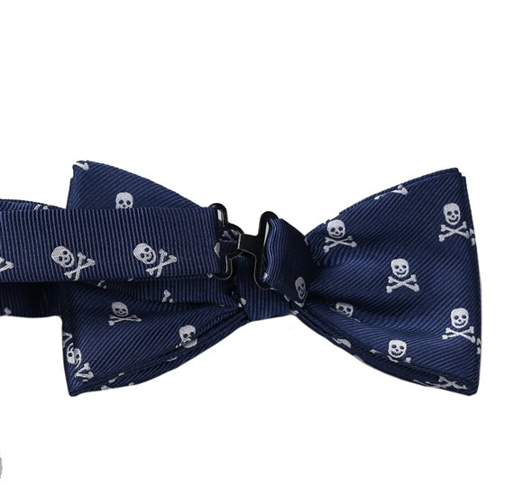 Pajarita Azul Calaveras Revés