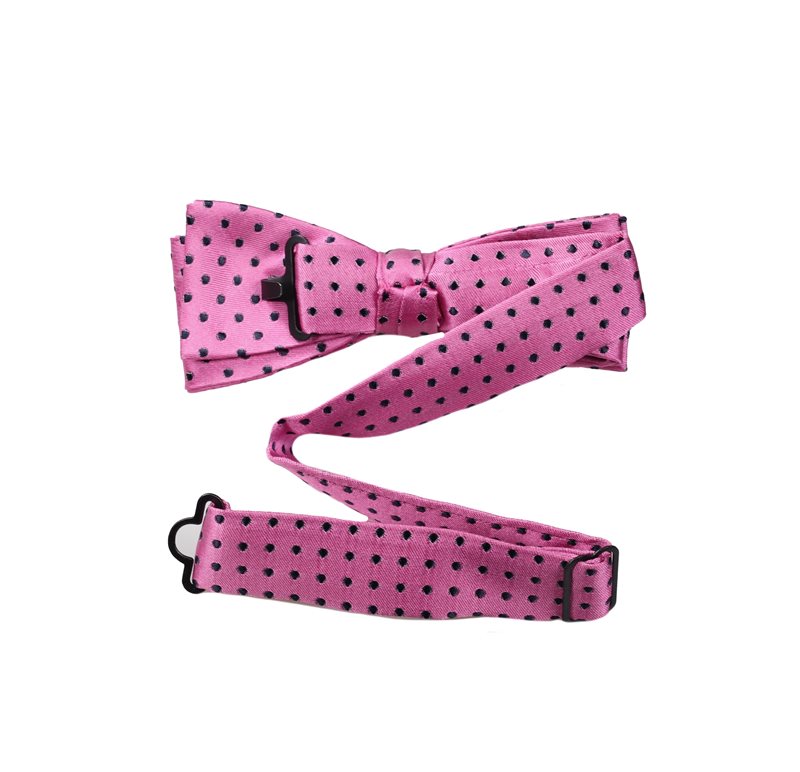 Pajarita Niño Rosa Lunares