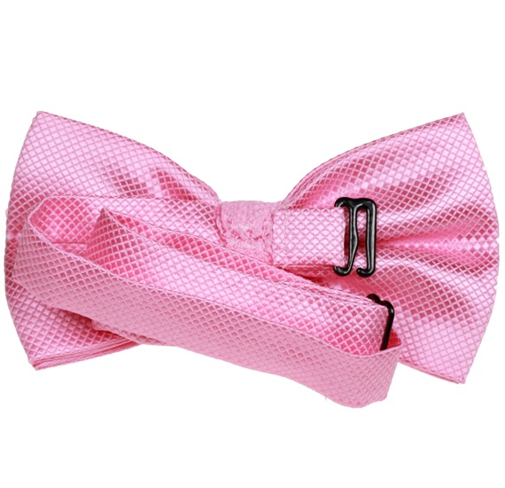 Pajarita raso rosa revés