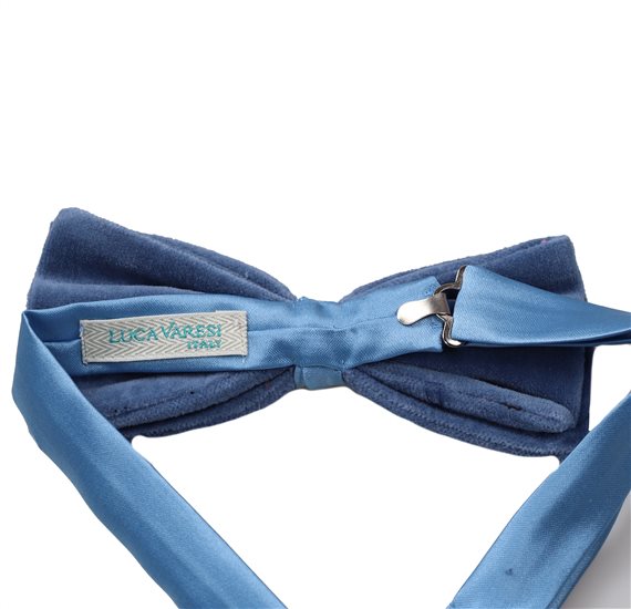 Pajarita Terciopelo Azul