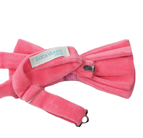Pajarita Terciopelo Rosa