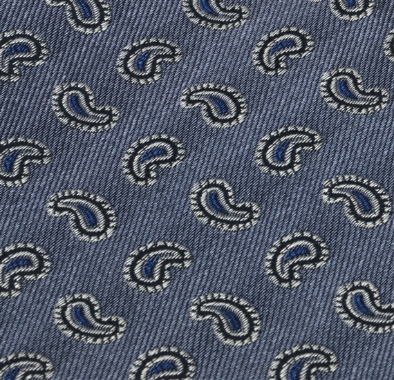 Pajarita y pañuelo azul cobalto con cachemir tela