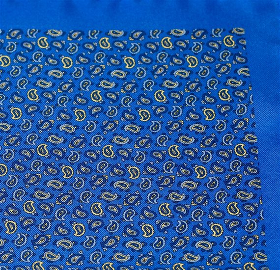 Pañuelo Bolsillo Azulón Paisley