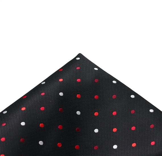 Pañuelo Bolsillo Negro Lunares