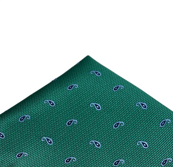 Pañuelo Bolsillo Verde Paisley