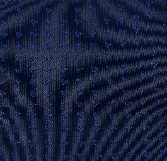 Pañuelo de bolsillo azul marino con calaveras
