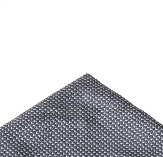 Pañuelo de bolsillo gris con cuadros