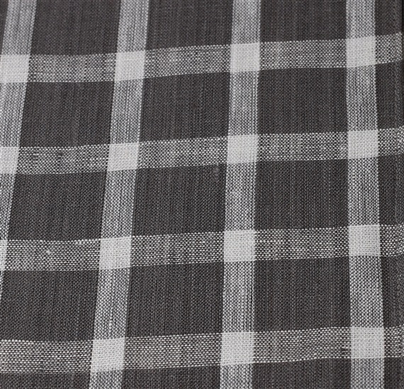 Pañuelo de bolsillo gris con cuadros blancos