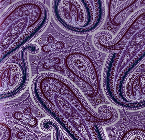 Pañuelo de bolsillo morado con cachemir lila