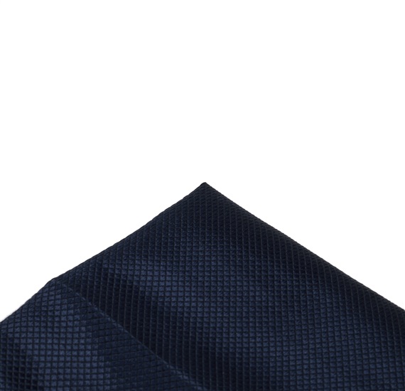 Pañuelo de bolsillo raso azul marino