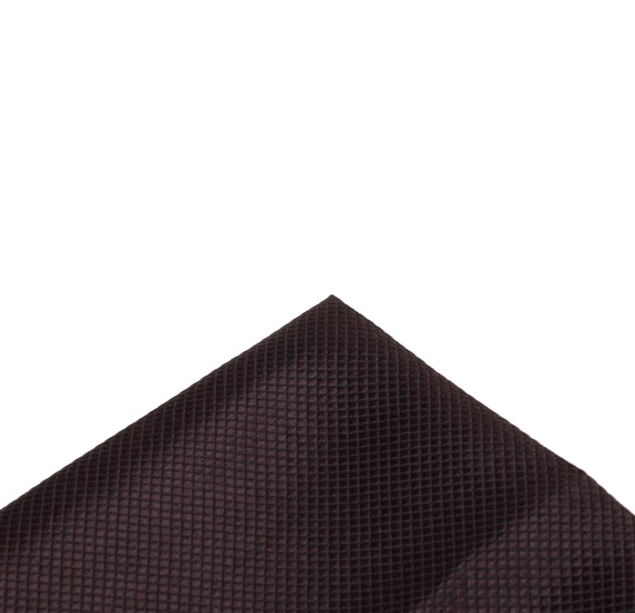 Pañuelo de bolsillo raso marrón oscuro
