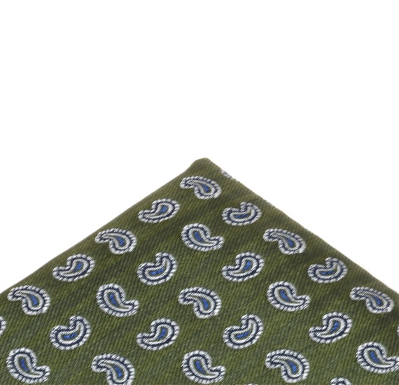 Pañuelo verde oliva con cachemir