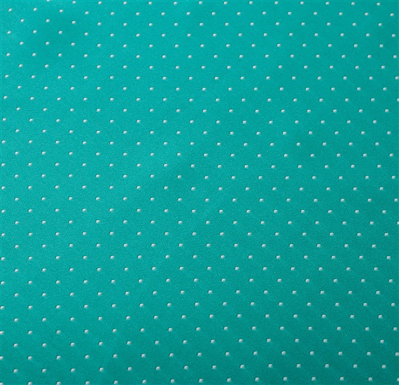 Tela pañuelo bolsillo verde lunares blancos