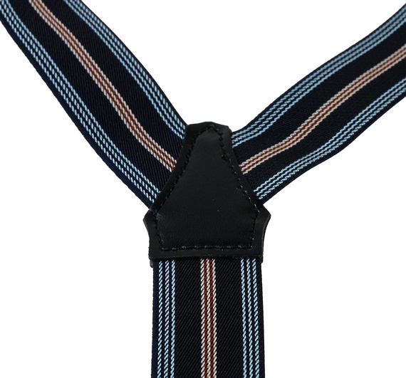 Tirante azul marino con rayas  Cruce