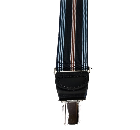 Tirante azul marino con rayas  Pinza trasera