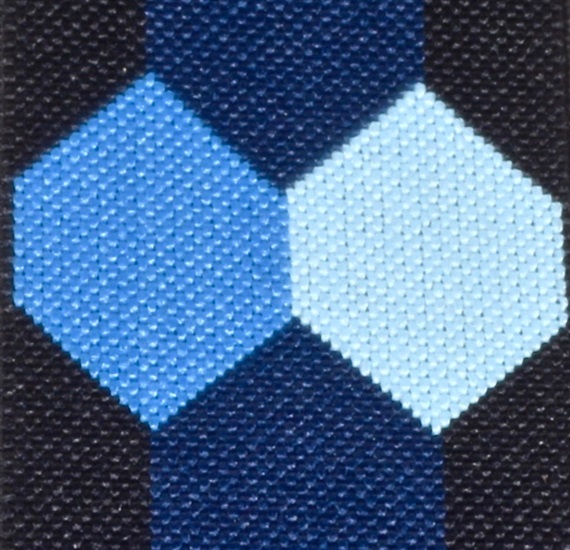 Tirante hexágonos azules XXL  Detalle