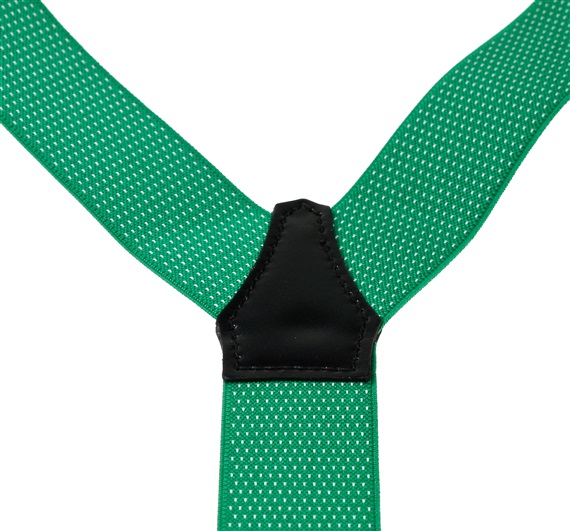 Tirante verde con motas blancas  Cruce