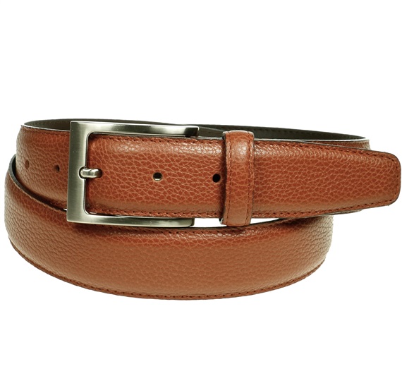 Brauner Kamel-Leder-Gürtel