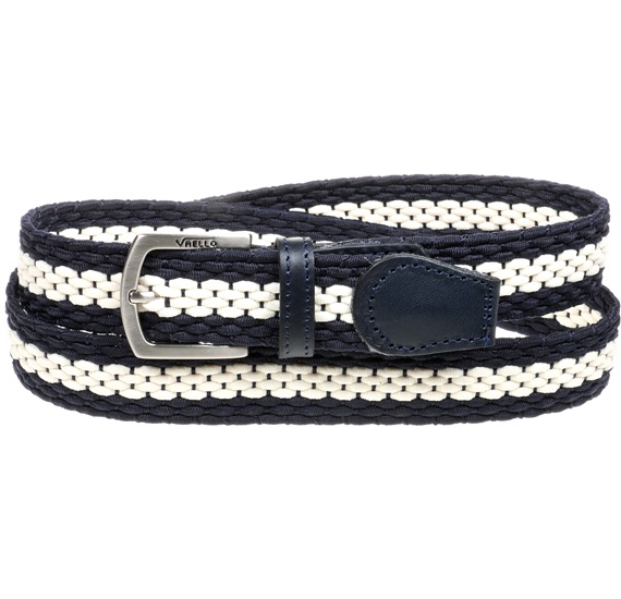 Elastischer Gürtel für Jungen in Marineblau und Beige