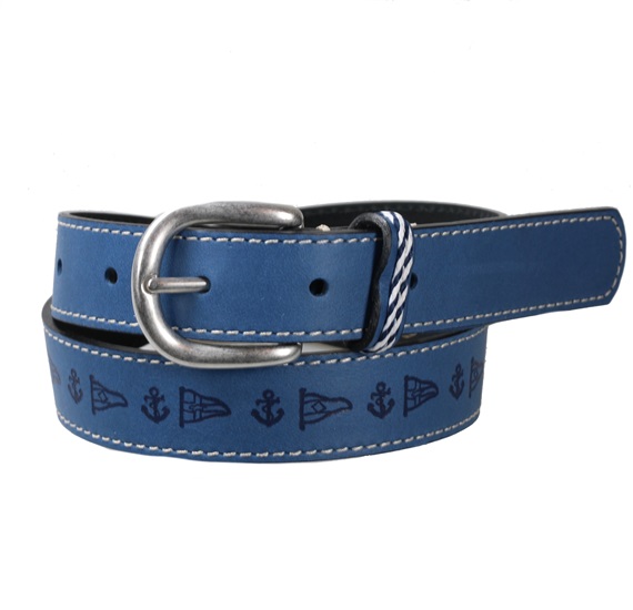 Jungen Gürtel Blau Leder Matrose
