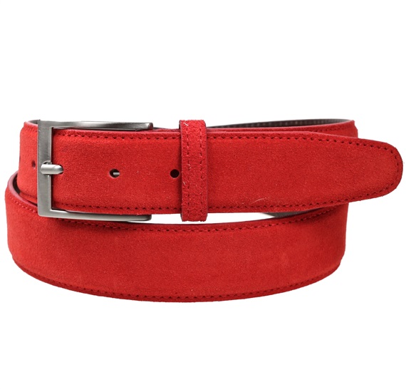 Rote Wildleder Gürtel