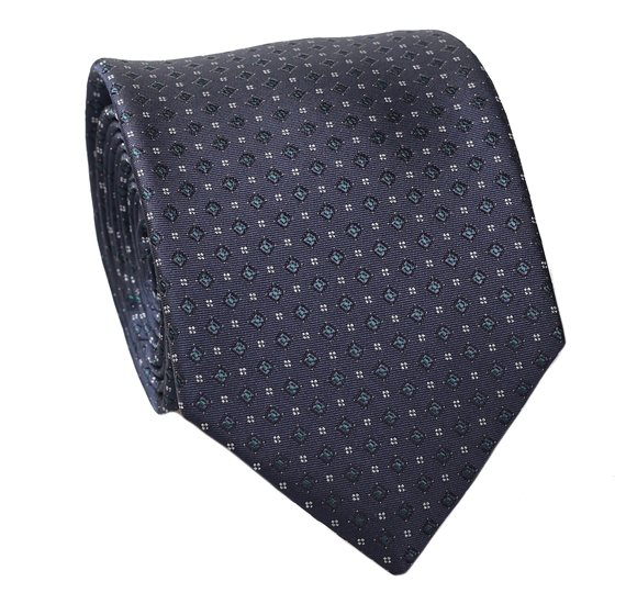 Mittlere Blaue Krawatte mit Muster