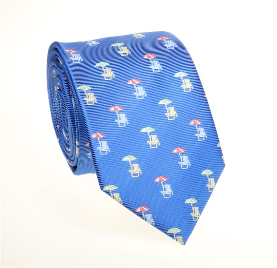 Blauer Krawatte mit Regenschirmen