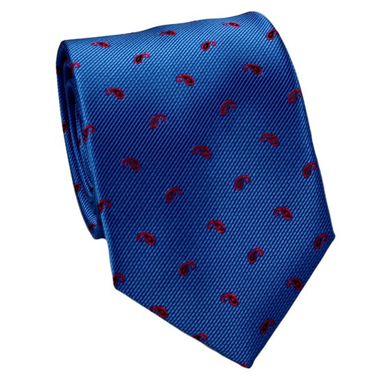 Blaue Krawatte mit Paisleymuster