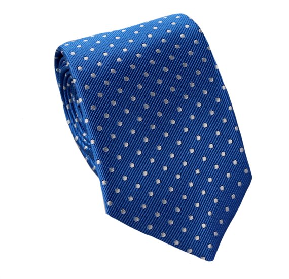 Krawatte Marineblau mit Punkten