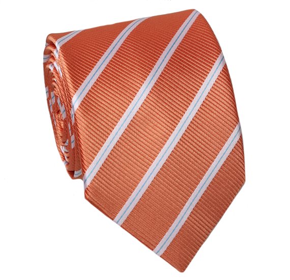 Krawatte in Orange mit Streifen