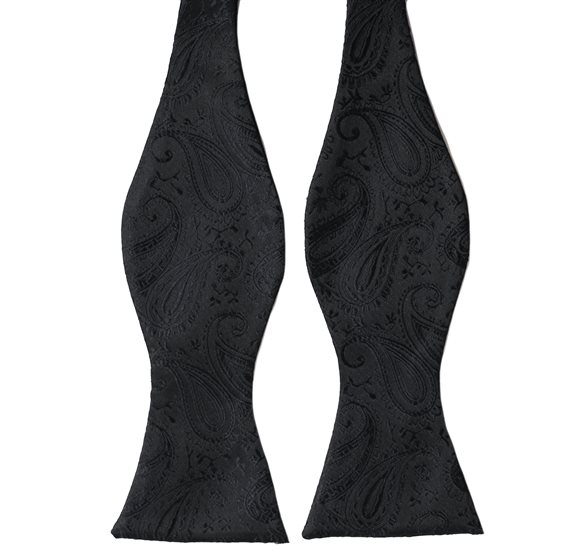Schwarze Paisley Fliege