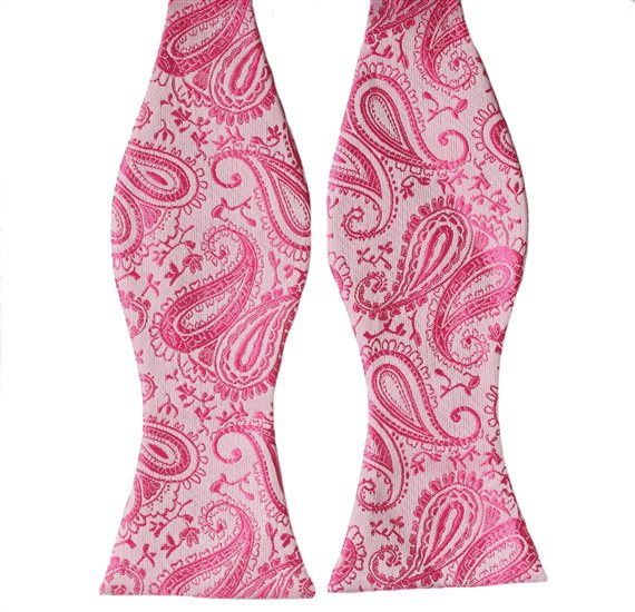 Rosa Paisley Fliege