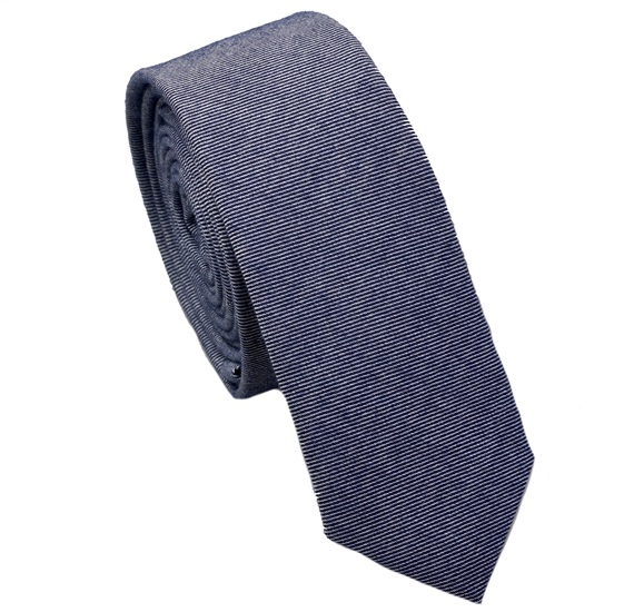 Schmale Jeansblaue Krawatte