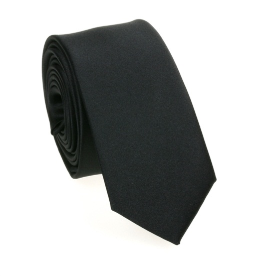 Schmale Schwarze Krawatte