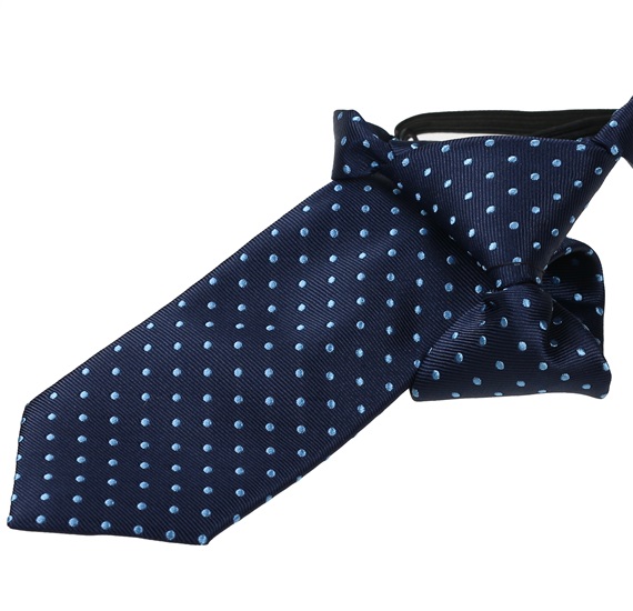Jungen Krawatte in Marineblau mit Blauen Punkten
