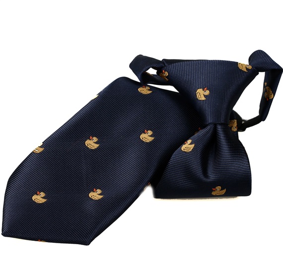 Kinderkrawatte Marineblau mit Enten