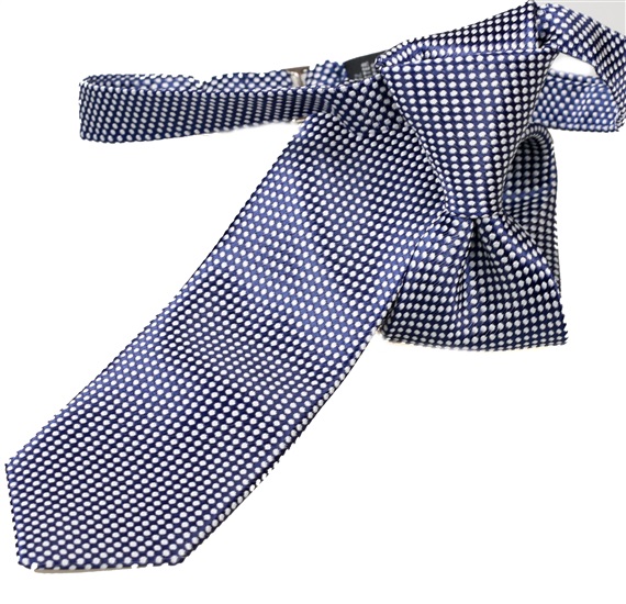 Corbata Niño Azul Marino Motas Blancas