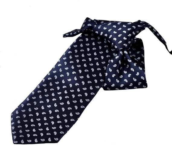 Kinderkrawatte Blau Paisley Hellblau