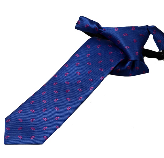 Kinderkrawatte Blau Kaschmir Magenta