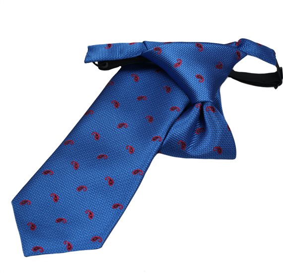 Kinderkrawatte Blau Paisleymuster