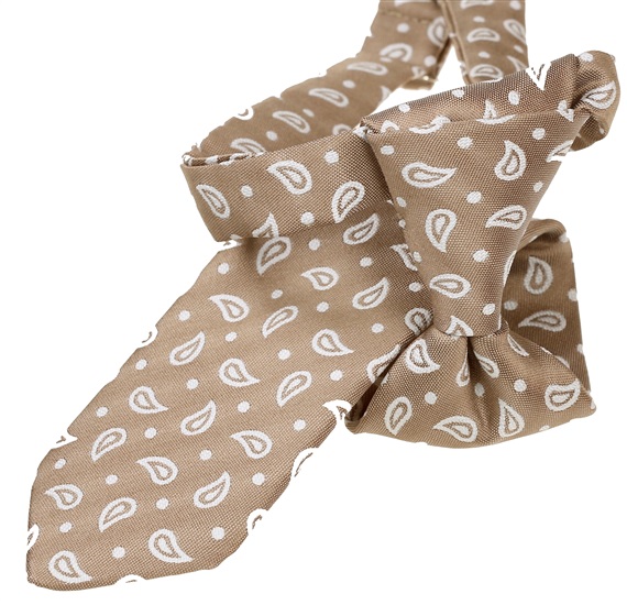 Kinder Krawatte Kaschmir Beige