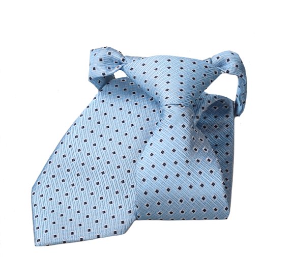 Kinderkrawatte Hellblau Marineblau Design