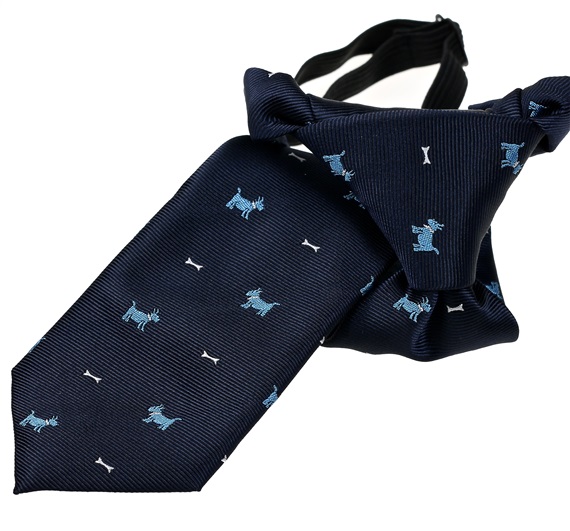 Kinderkrawatte Marineblaue Welpen