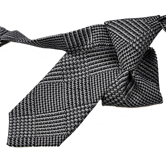 Corbata Niño Príncipe de Gales Gris y Negro