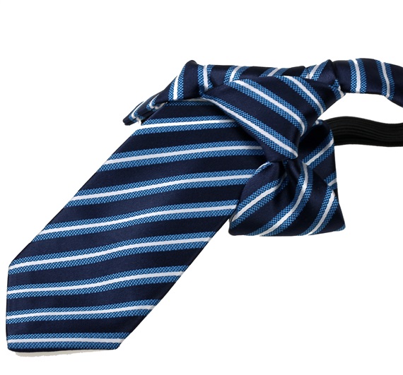 Corbata Niño Rayas Azul Marino